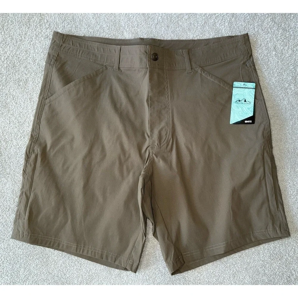 NWT American‎ Outback Shorts Green Gray Mens Size Large